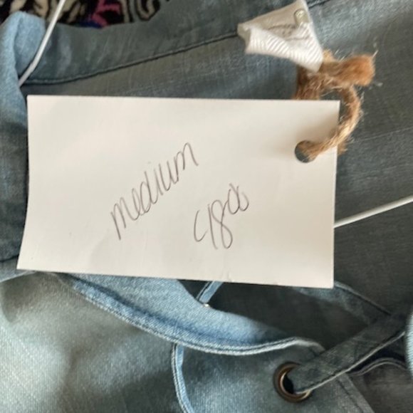 Denim lace up top - Medium - Picture 6 of 7